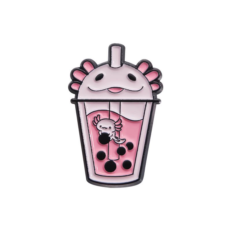 Frog Adorable Cartoon Fox Capybara Brooch Cute Pearl Milk Tea Cup Accessory Style