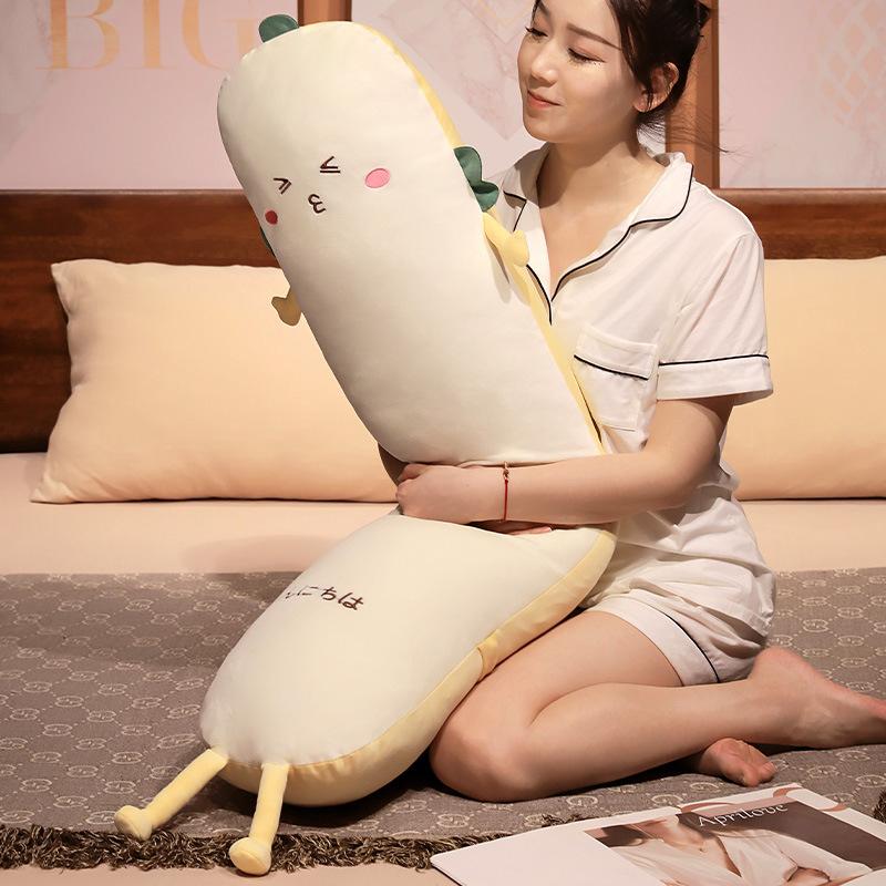 Creative Bread Toast Throw Pillow Plush Toy Home Sofa Pillow Girls Sleep Leg Long Pillow Rag Doll