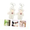 [EXCEART] 2pcs Key Chain Pendant Keychain for Backpack Plush Dog Kids Cute Plush Keychain Key Chain Ring Key Ring Bear