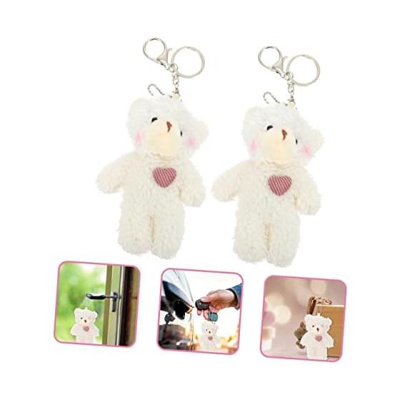 [EXCEART] 2pcs Key Chain Pendant Keychain for Backpack Plush Dog Kids Cute Plush Keychain Key Chain Ring Key Ring Bear