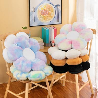 Flower Seat Cushion Lovely Petals Shape Fluffy Stuffed Back Pillow Hip Protective Super Soft Office Chair Car Seat Sofa Buttocks Cushion