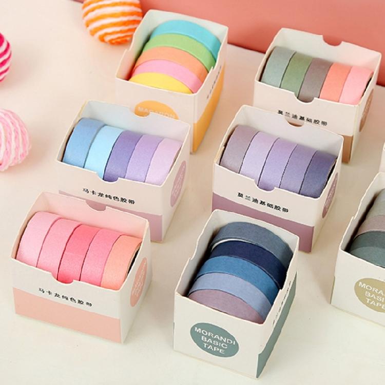 5 Rollen Dekoratives Klebeband Wasserfestes Papierklebeband Ästhetisches Klebeband für Basteln Scrapbooking Fotorahmen Tagebuch 10mmX2M
