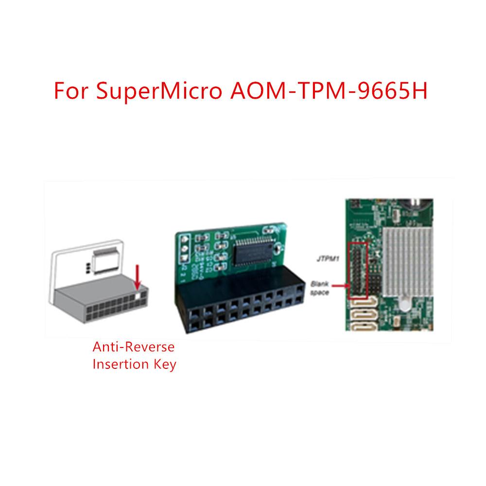1 x 20Pin TPM 2.0 Module For SuperMicro AOM-TPM-9665H TCG 2.0 Technology