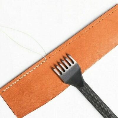 4 Pcs Quality Leather Craft Tools Hole Punches Stitching Punch Tool Set 1+2+4+6 Prong Leather Tools Set Leather Tools