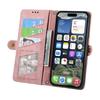For iPhone 17 Case Zipper Wallet Geometry Lines Leather Phone Cover with Strap