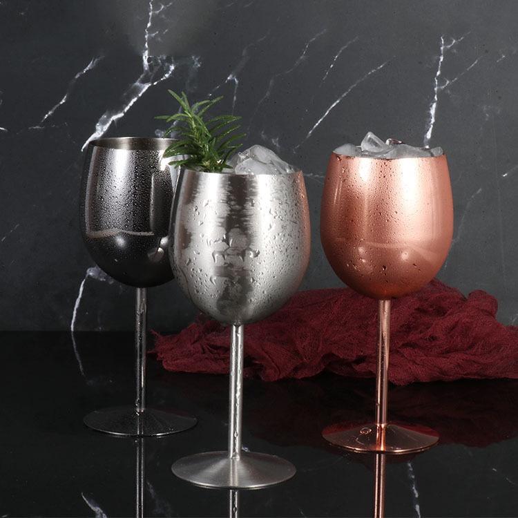 Stainless Steel Wine Glass Metal Wine Glass Bar Supplies Hotel Supplies Household Kitchen Supplies Cocktail Glass Rose Gold Wine Cup