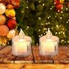 24 Pieces LED Candles Light Battery Powered Electronic Lamps Transparent ulation Tea Lights Halloween Birthday Party Home