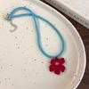 Fashionable Blossoms Pendant Necklace In Sturdy Cord Acrylic Materials With Adjustable Chain for Versatile Styling