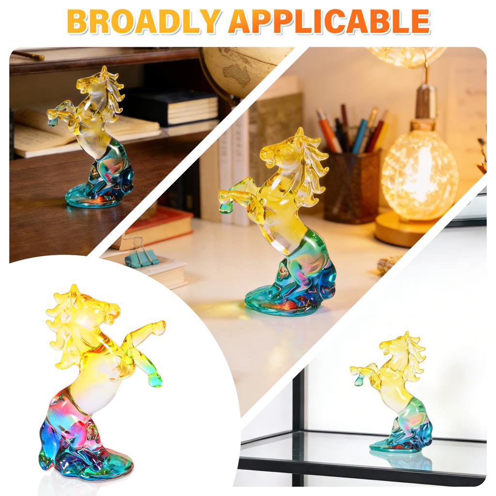 Crystal Horse Statue 2026 Crystal Figurine Present Collectible Figurine Imitation Crystal Horse Figurine for Office Home Decor
