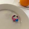 Cute and Quirky Cartoon Alloy Ring - Unique and Fashionable, Small and Niche Design, Open Mouth, Index Finger Ring