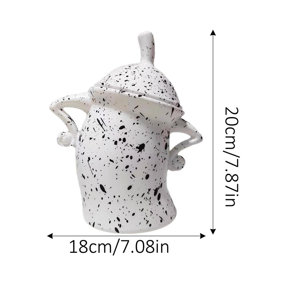 Canister With Attitude Creative Akimbo Cup Mugs Food Jars for Kitchen Storage Container with Airtight Lid Christmas Decoration