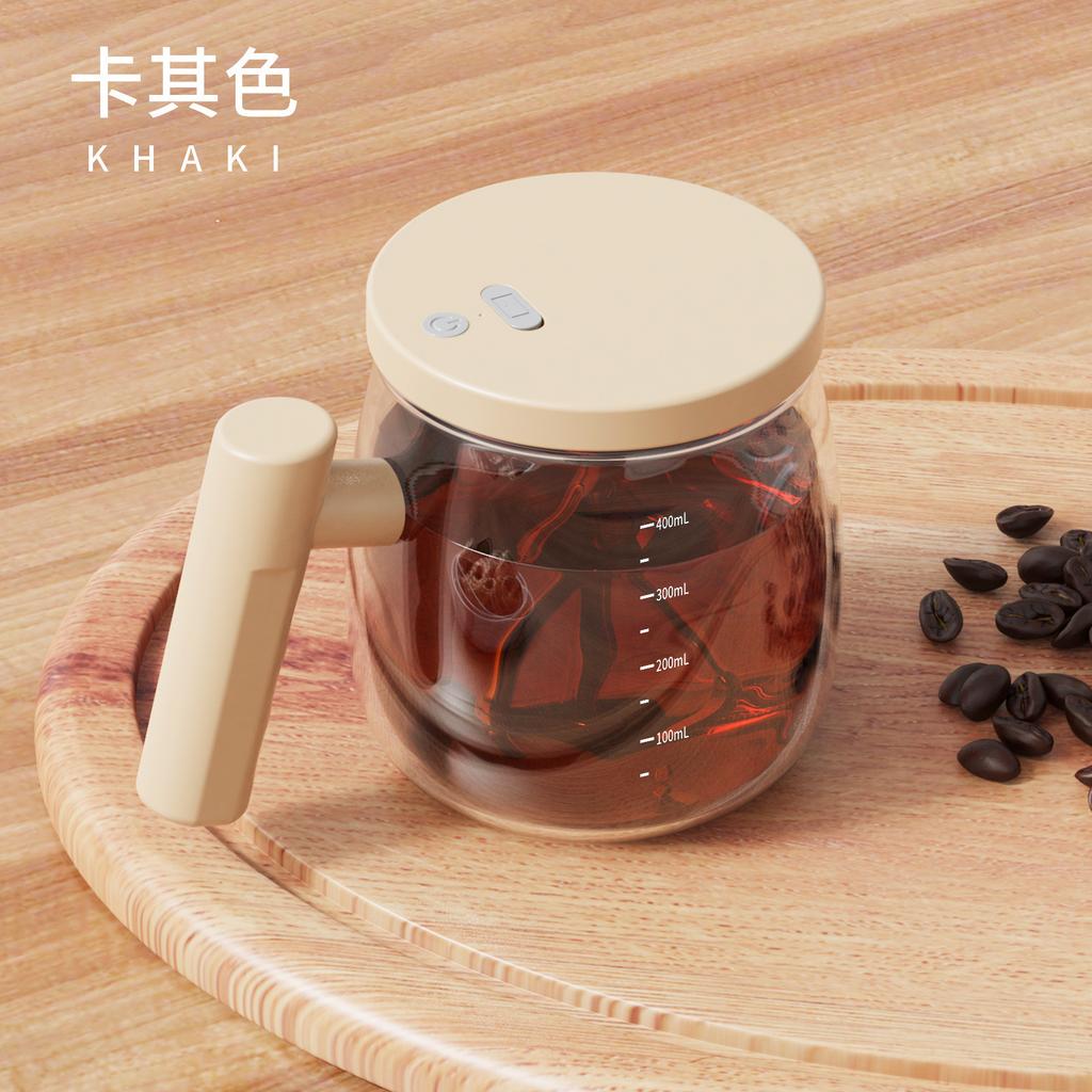 400ML Elektrische Selbstumrührende Kaffeetasse Wiederaufladbare Selbstmischende Saft-Kaffeetasse Heim Büro Fitnessstudios Proteinpulver Mischbecher