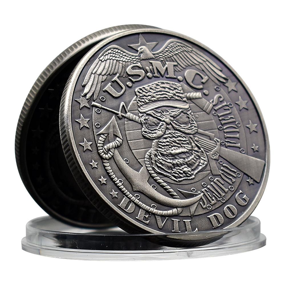 US Marine Corps EST.1775 Challenge Coin Gedenkmünze Metallmedaille Sammlung Geschenk