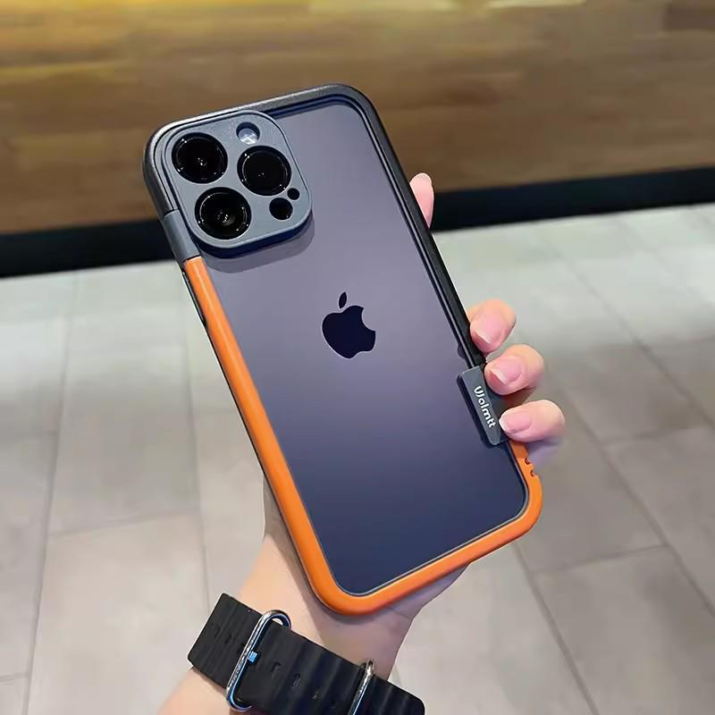 Custodia in Silicone per Apple 16 Pro Max con Cornice Color Block e Protezione Anti-urto per iPhone 16.