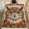 1PC Quilt Art Print Flannel Blanket, High quality Comfortable for All Seasons, Home Decor, Warmth and Comfort, Perfect for Christmas Gifts