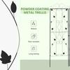 Metal Trellis Set of 2, Garden Trellis for Climbing Plants Support Frames, Leaf Design