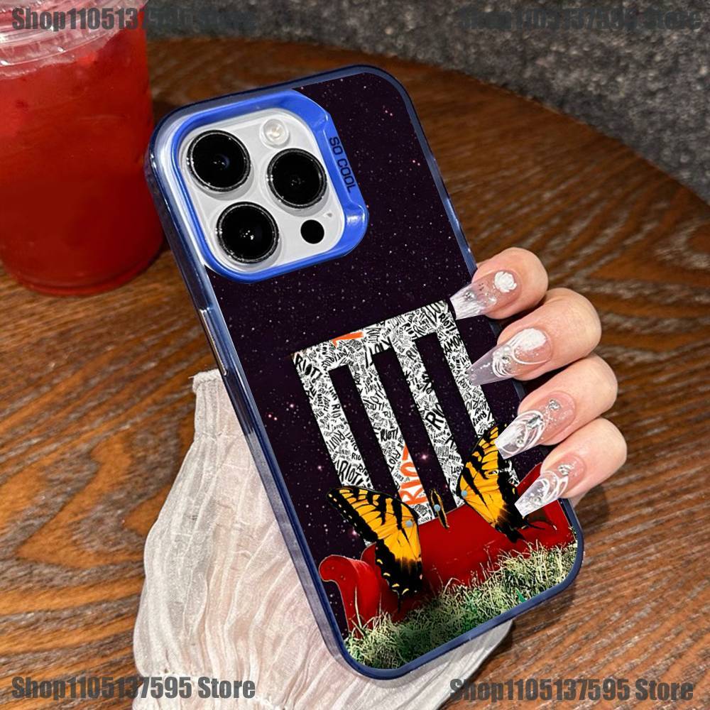 COOL Band P-Paramore Phone Case For iPhone 17,16,15,14,13,12,11,Mini,Pro,E,SE4,XS,MAX Blue Candy Matte Cover