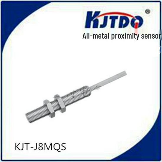 KJTDQ All-Metal M8 Proximity Sensor, 24V DC NPN, Three-Wire, Normally Open, Moisture-Proof.