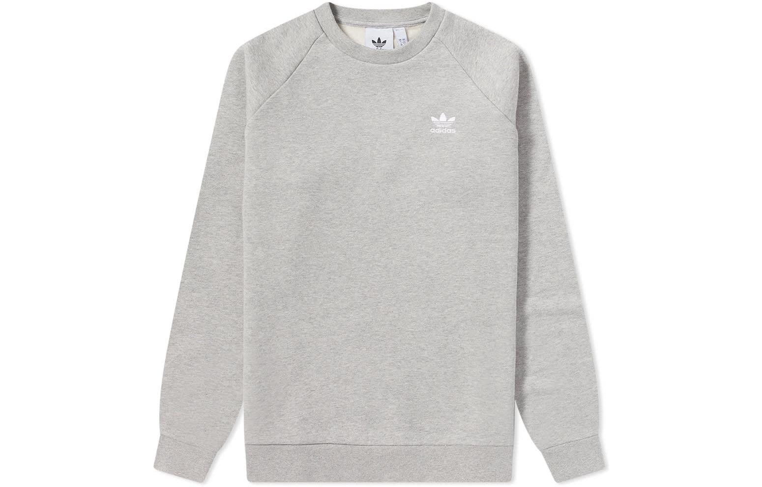 Adidas Originals Essential Crew Sweatshirt Men s Gray H34642 S