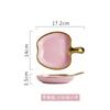 Creative Gold Edged Handle Ceramic Plate, Tableware, Dishes, Dessert Plate, Home Breakfast Plate, Kitchen, Restaurant Utensils