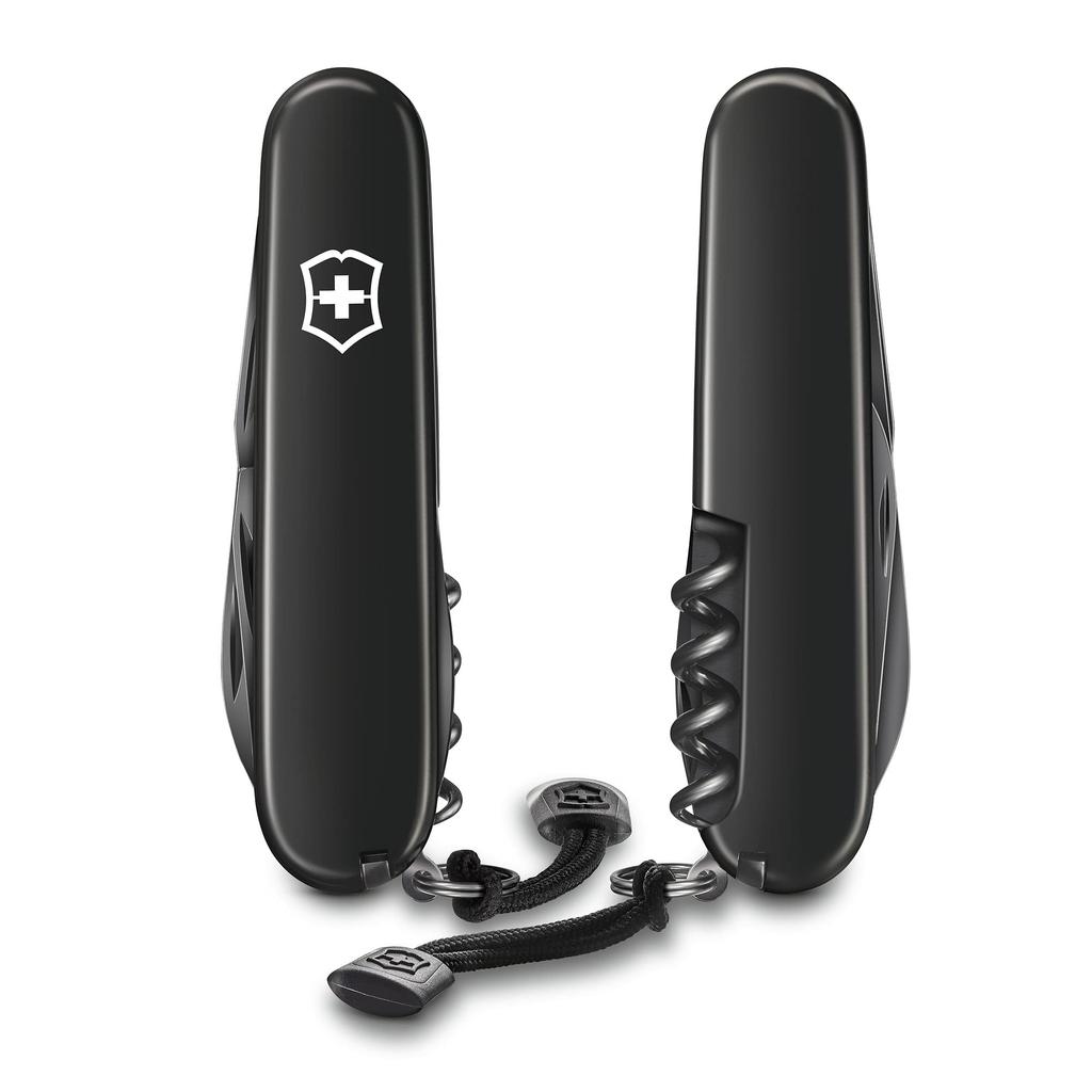 VICTORINOX Spartan Onyx Black Spartan Swiss Army Cuțit Cuțit multifuncțional Cadou în aer liber Cuțit Jutoku Fabricat în Elveția cu 12 Funcții Compact