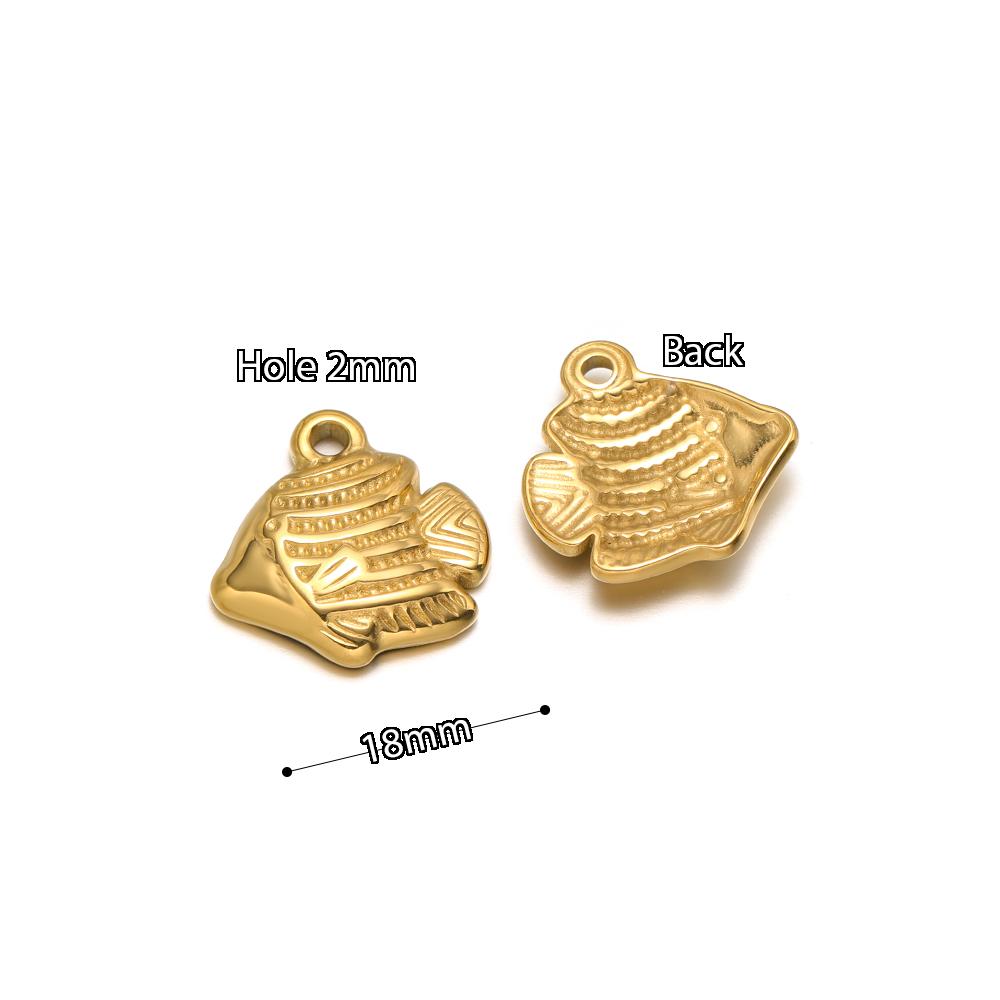 5Pcs Summer Ocean Dolphin Seahorse Crab Turtles Stainless Steel Pendant for DIY Earrings Making Necklace Bracelet Accessories