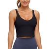 Women’s Sleeveless Crop Tank Top with Scoop Neck Fitted Athletic Design for Yoga Running Gym and Everyday Wear