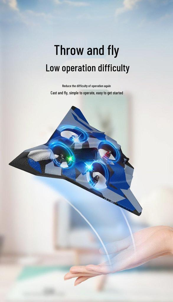 Cross-border Model Airplane Fighter: Durable Beginner Quadcopter Drone Remote Control Toy for Boys.
