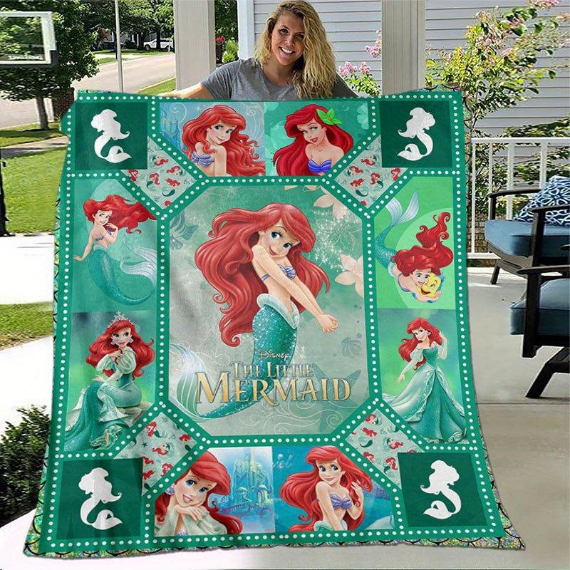 the little mermaid Blanket  Ultra-Soft, Warm, Cozy Throw for Living Room, Sofa, Four Seasons Travel Accessory  Cute Cartoon Character Home Decoration