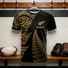 2026 Summer New Zealand Maori Rugby Printed T-shirt Fitness Sports Parent Child Quick Drying T-shirt Fashion Hawaiian Sports Top