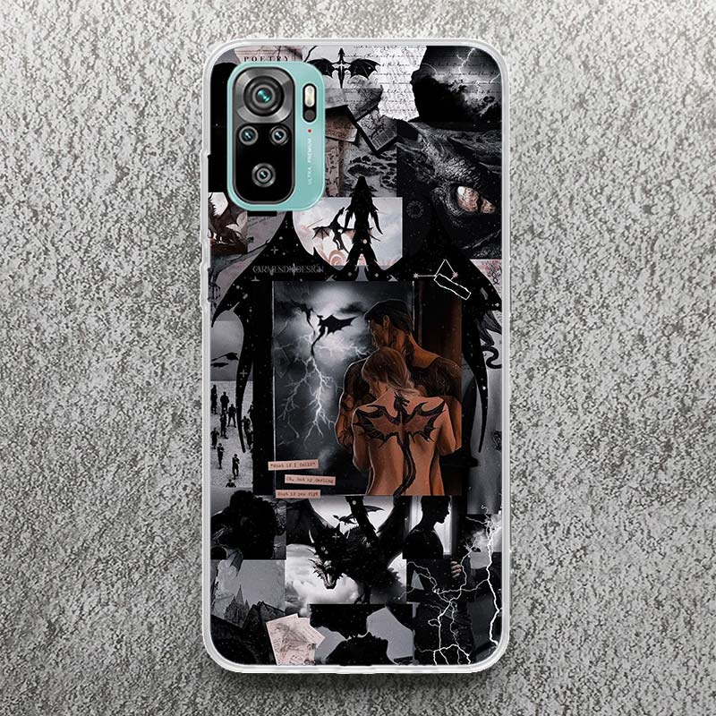 F-Fourth W-Wing Dragon Print Soft Case for Xiaomi Redmi Note 14 13 12S 11S Phone Shell 10 Pro Plus 11E 11T 12 11 10S 5G Cover