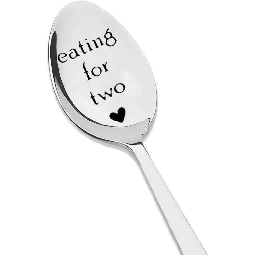 Pregnancy Gifts for First Time Moms Eating for Two Spoon for Soup Cereal Spoons Gift for Pregnant Women New Mom Mommy Mama To Be Gift Pregnancy