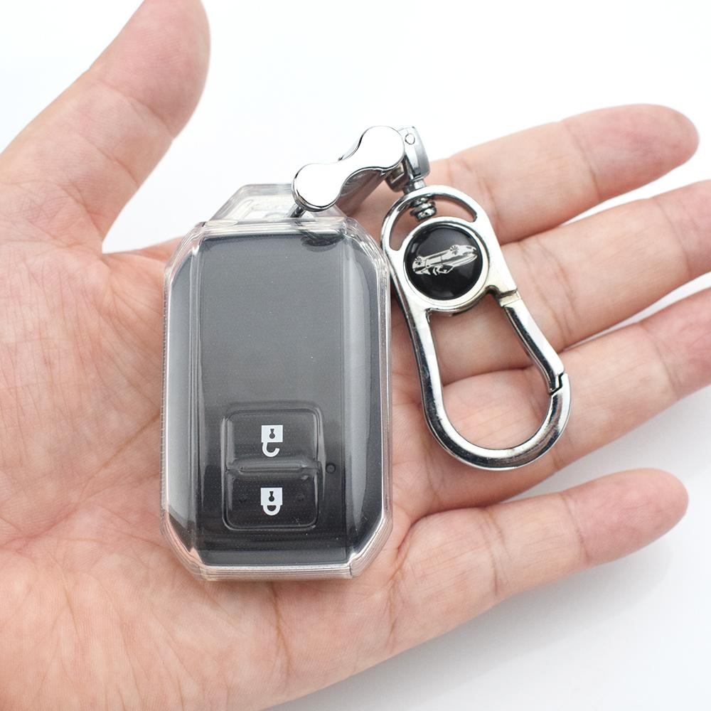 Transparent Car Remote Shell Fob Holder Key Cover Case Protector For Suzuki Ertiga Swift  Wagon R Japanese Monopoly Type 3C