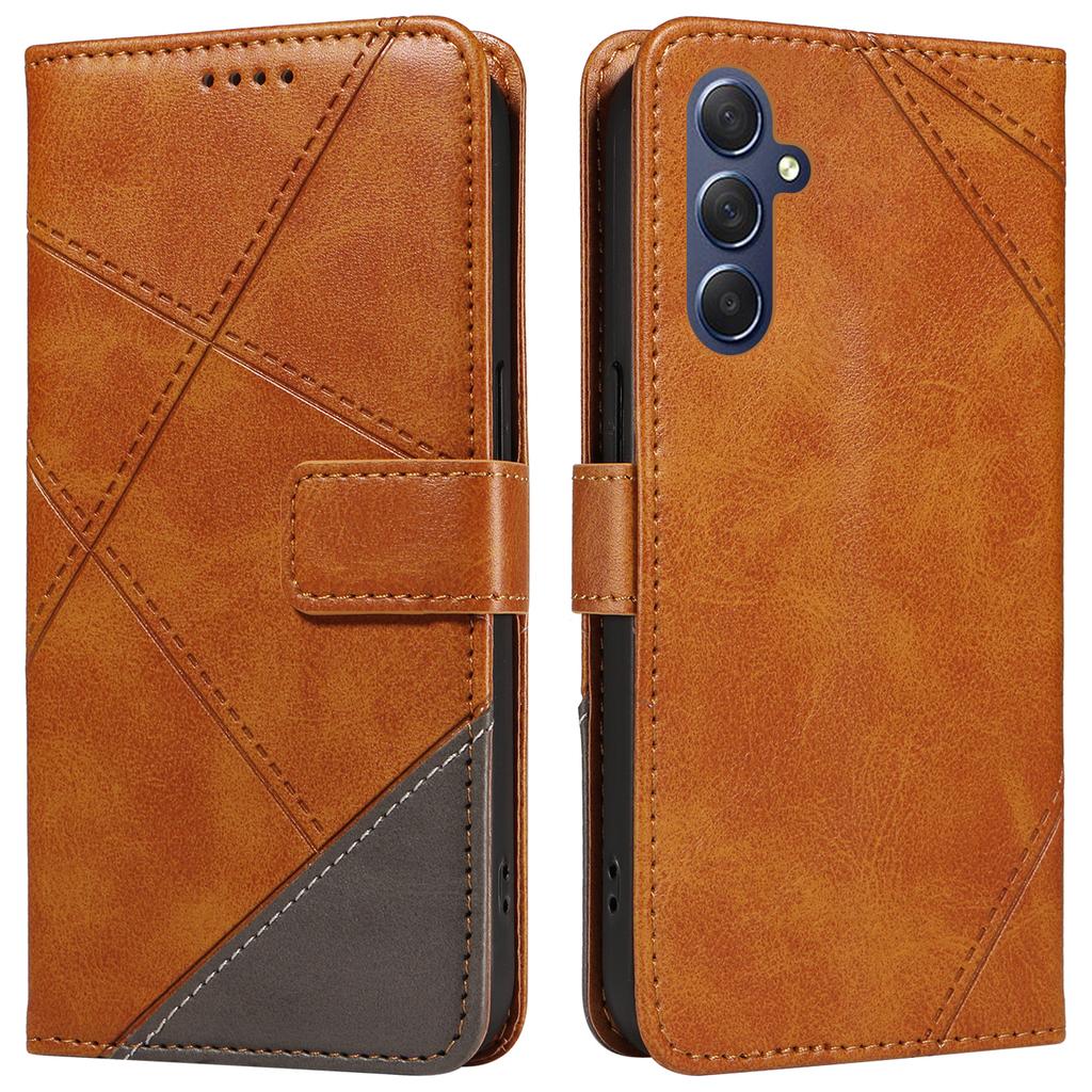 For Samsung Galaxy A55 5G Case Geometric Line Leather Phone Cover Card Slots Wallet