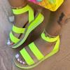 Sommer Dame Party Sandaler Plattformhæler Kryssrem Peep Toe Strand Damesko