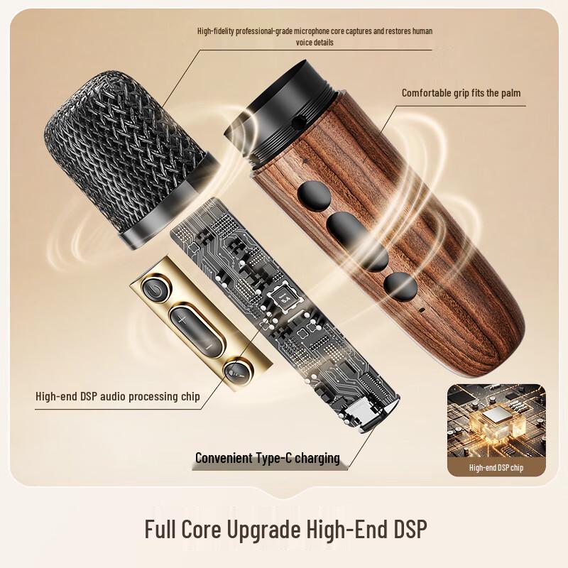 iKF M1 Retro Portable Bluetooth KTV Speaker with Microphone CN plug (adapter included)