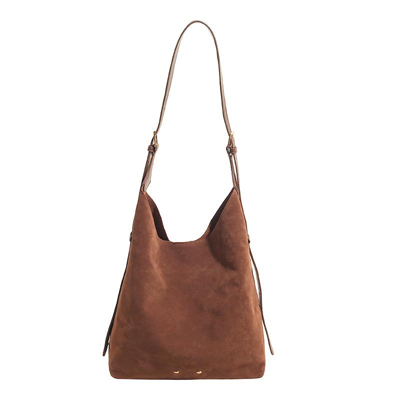 

Ретро матовая сумка под мышкой, новая женская сумка-тоут большой вместимости для работы и повседневной носки, универсальная плечевая сумка коричневый