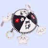 Infant Black And White Rattle Bell Wind Chime Baby Cot Hanging Rotation Bed Bell