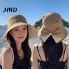Outdoor Sun Shade Hat Women Summer Hat, Back Bowknot Fisherman Wide Brim UV Protection Travel Bucket for Hiking Fishing Beach Use
