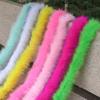 Colorful 50G Marabou Feather Boa 2M Long Plumes Shawl for Wedding Party Christmas Tree Decoration Sewing Handicraft Accessories