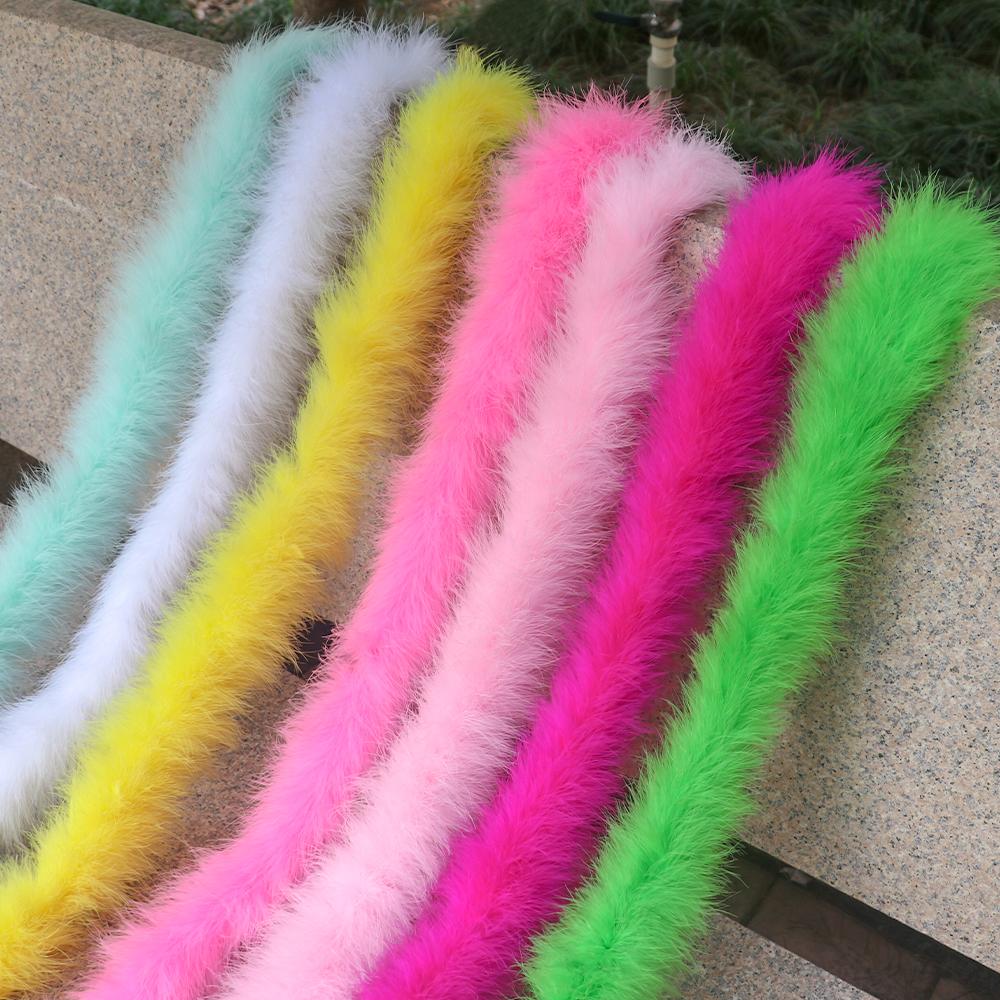 Colorful 50G Marabou Feather Boa 2M Long Plumes Shawl for Wedding Party Christmas Tree Decoration Sewing Handicraft Accessories