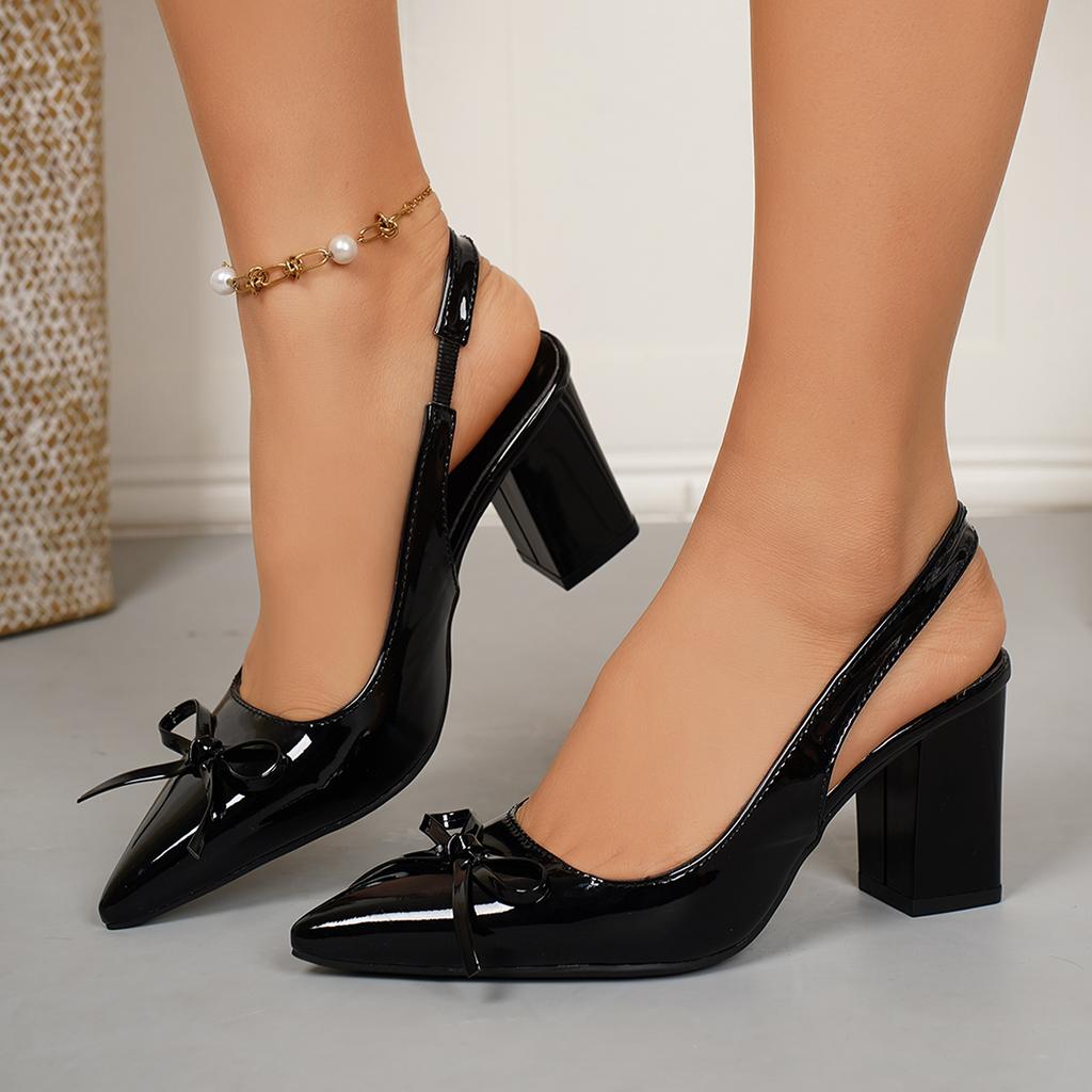 Women High Heels Sandals Comfortable Light Luxury Pointed Toe Sandals French Style Slip-On Shoes Fashionable Spring Shoes Women