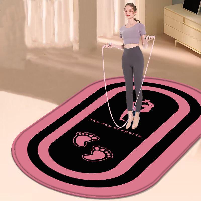 Thick Oval Diatom Mud Shock Absorption Fitness & Yoga Mat - Non-Slip, Dirt-Resistant, Sound-Insulating Jump Rope and Foot Pad