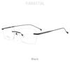 Men Pure Titanium Eyeglasses Frame Women Ultralight Rimless Glasses Blue Light Blocking Lens Prescription Myopia Reading Eyewear