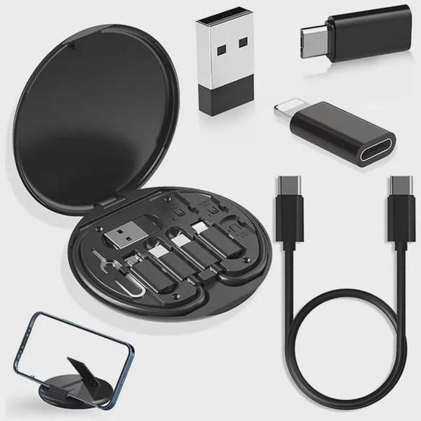 1PACK Multifunctional 60W USB Data Cable Fast Charge Line Storage Box Mini Digital Electronic Gadgets Organizer Card Removal Pin Set