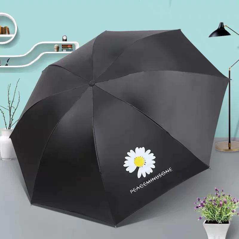 Large Quantity of Sturdy Sun Protection Uv-Resistant Umbrellas for Women, Thickened Folding Umbrellas, Sunshade and Rain Umbrellas, Customizable for