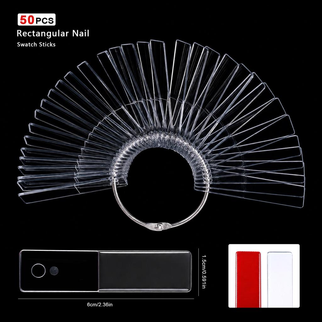 Manicure Practice Nail Polish Color Card Color Plate 50 Pieces Nail Polish Color Display Board Manicure
