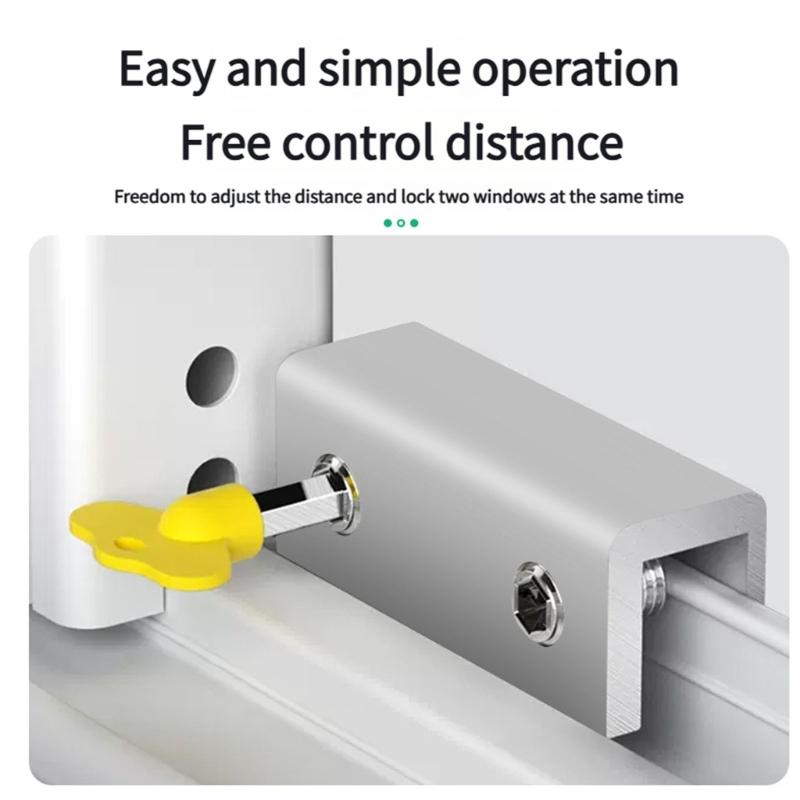 Adjustable Window Opening Limiter Replacement Aluminum Alloys Child Safety Guard Antitheft Window Security Lock
