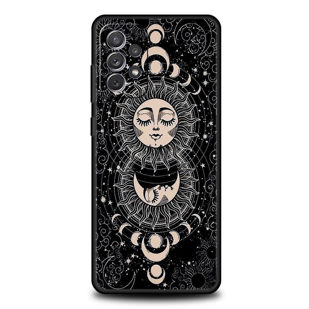 Suns Moons Clouds Astrological Phone Case for Samsung Galaxy A13 A14 A54 A73 A34 A51 A71 A22 A23 A32 A52 A01 A31 A41 Soft Shell