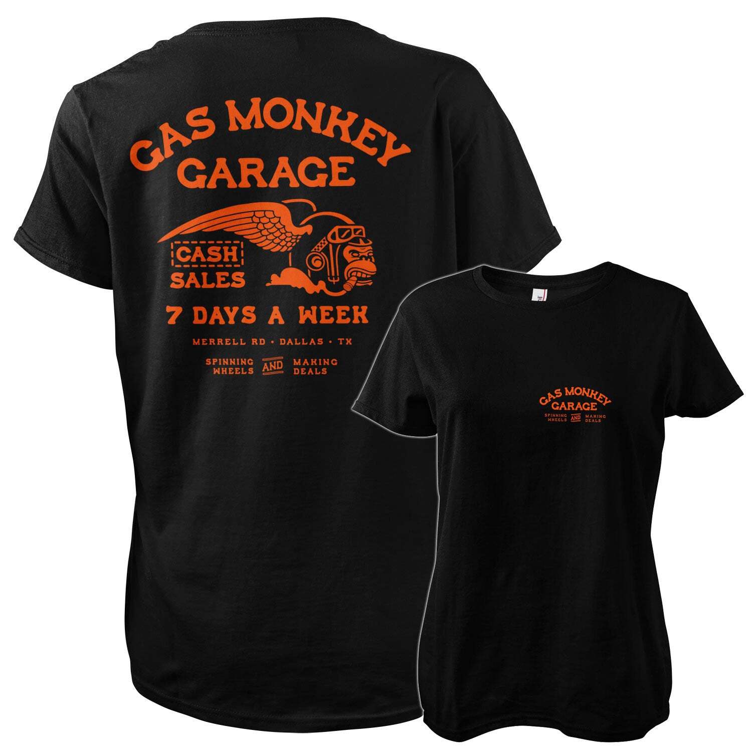 Officially Licensed Gas Monkey Garage Cash Monkey Women T-Shirt M